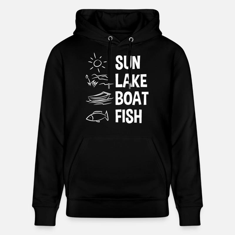 Pêche - Sweat à capuche bio CRUISER Stanley/Stella Unisexe - noir