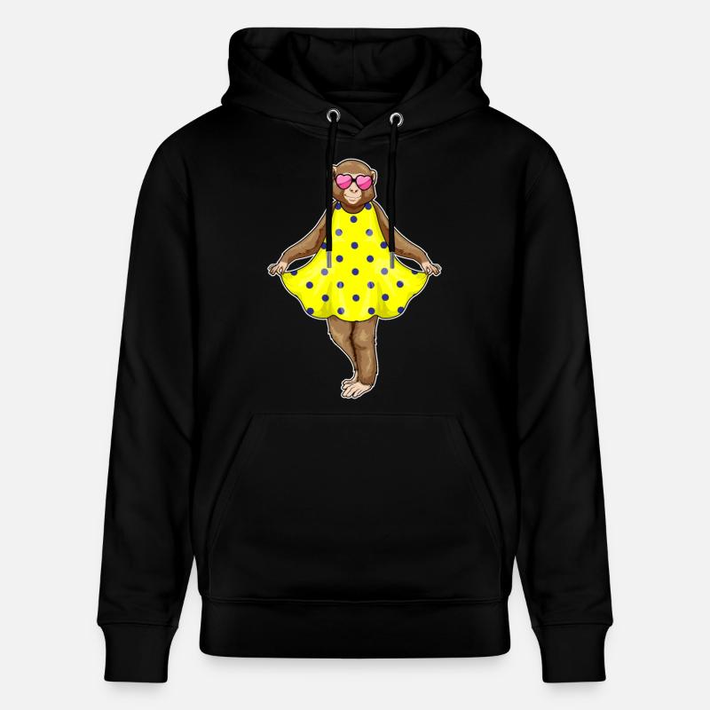 Robe à pois Monkey Hearts - Sweat à capuche bio CRUISER Stanley/Stella Unisexe - noir