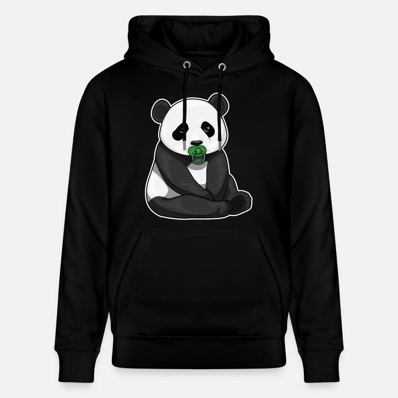Tétine pour bébé panda - Sweat à capuche bio CRUISER Stanley/Stella Unisexe - noir
