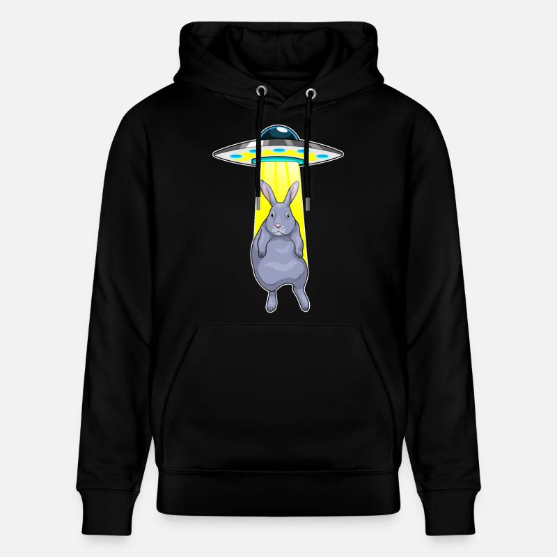 Lapin vaisseau spatial Espace - Sweat à capuche bio CRUISER Stanley/Stella Unisexe - noir