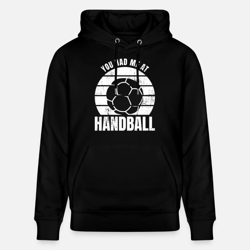 Tu m’as eu au handball - Sweat à capuche bio CRUISER Stanley/Stella Unisexe - noir