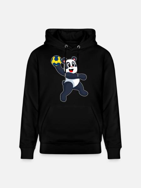 Panda Handball Player Handball - Stanley/Stella CRUISER Unisex Organic Hoodie - black