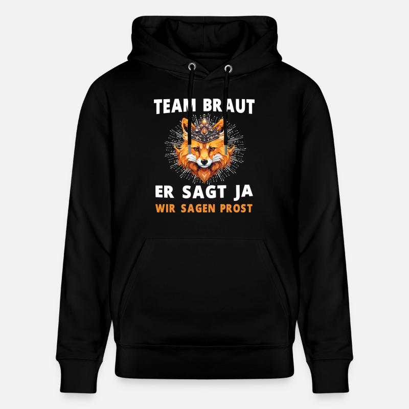 Hochzeit Junggesellenabschied Fuchs Bräutigam - Stanley/Stella Unisex Bio-Hoodie CRUISER - Schwarz