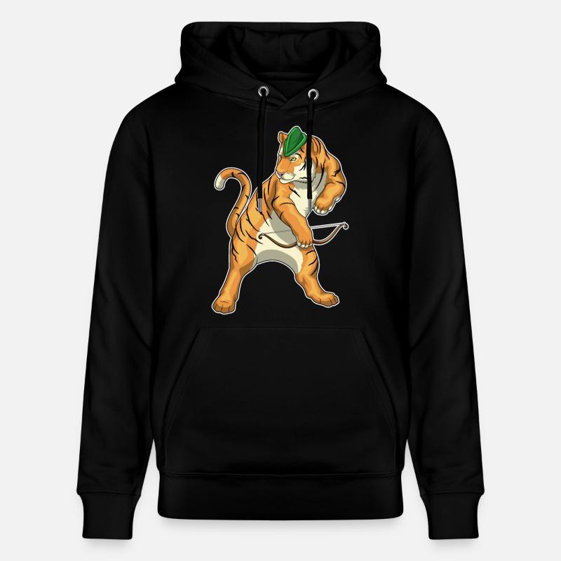 Tiger Bogenschütze Bogen - Stanley/Stella Unisex Bio-Hoodie CRUISER - Schwarz