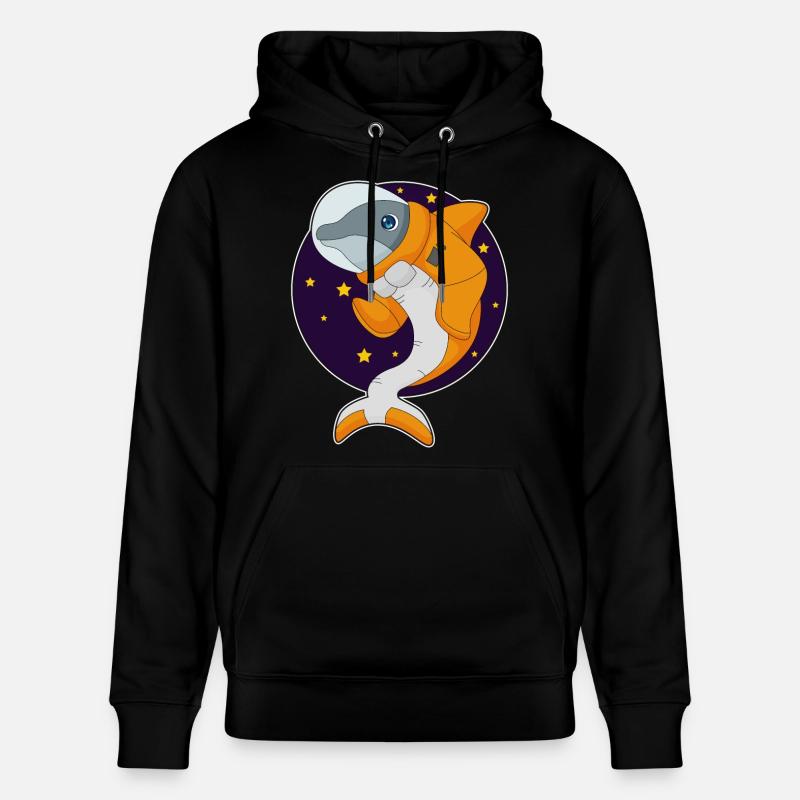 Dauphin Astronaute Espace - Sweat à capuche bio CRUISER Stanley/Stella Unisexe - noir