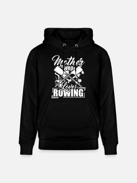 Mutter die das Rudern liebt - Stanley/Stella Unisex Bio-Hoodie CRUISER  - Schwarz
