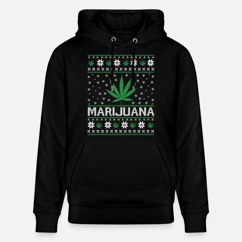 Noël de la marijuana, joyeux Noël - Sweat à capuche bio CRUISER Stanley/Stella Unisexe - noir