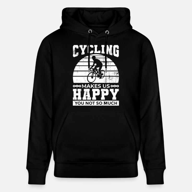 Radfahrer Witz - Stanley/Stella Unisex Bio-Hoodie CRUISER  - Schwarz