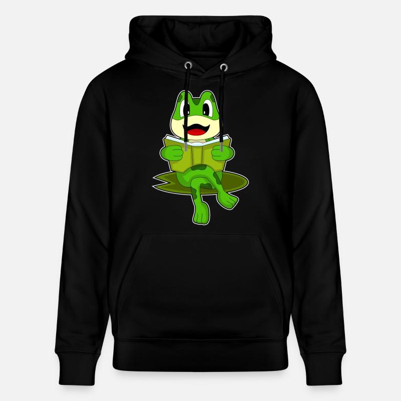 Livre de Nerd grenouille - Sweat à capuche bio CRUISER Stanley/Stella Unisexe - noir
