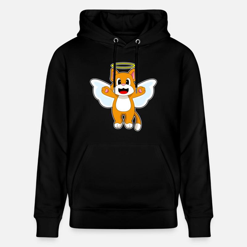 Chat Ange Ailes D’ange - Sweat à capuche bio CRUISER Stanley/Stella Unisexe - noir