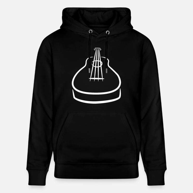 Dessin de ukulélé - Sweat à capuche bio CRUISER Stanley/Stella Unisexe - noir