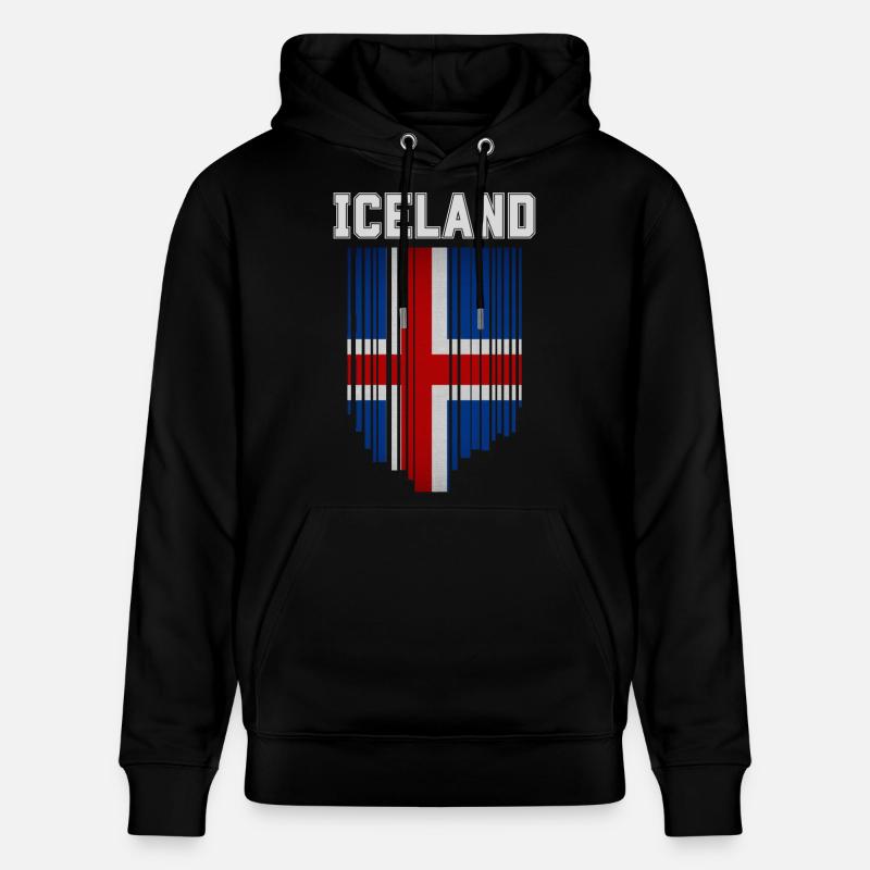 Drapeau de l’Islande, fierté islandaise - Sweat à capuche bio CRUISER Stanley/Stella Unisexe - noir