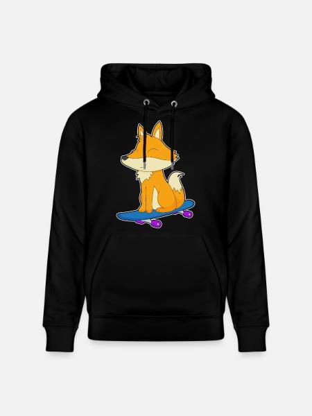 Fox Skater Skateboard Sport - Stanley/Stella CRUISER Unisex Organic Hoodie - black