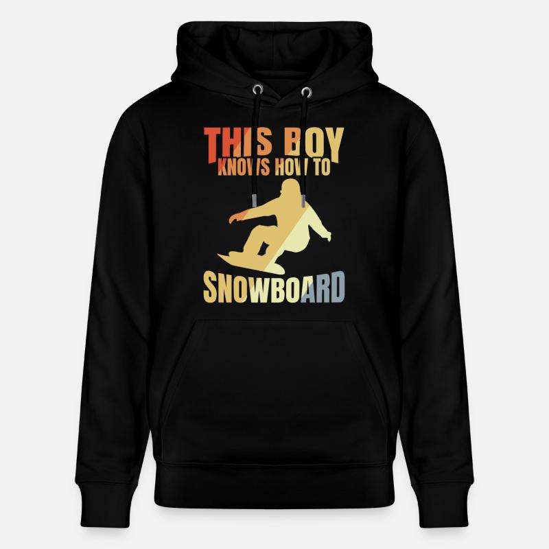 Garçon de snowboard - Sweat à capuche bio CRUISER Stanley/Stella Unisexe - noir