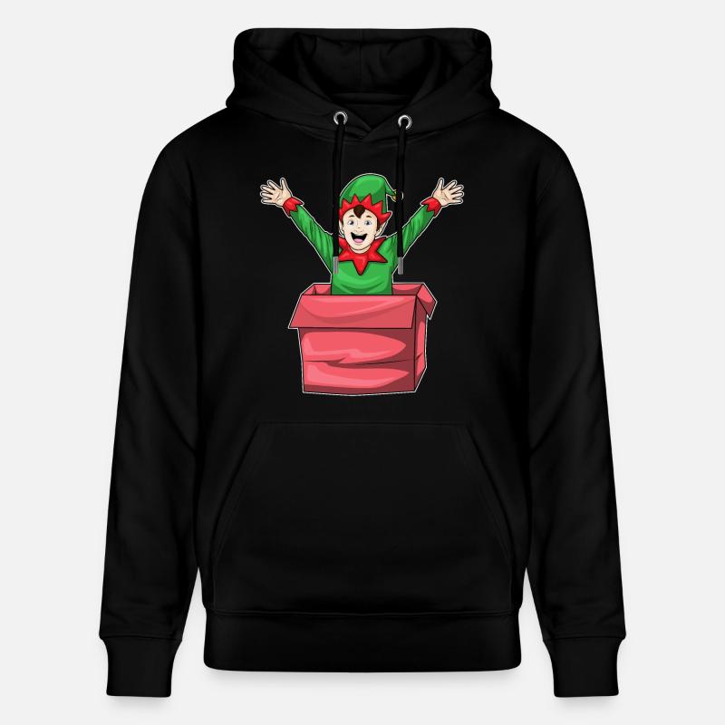 Boîte de Noël elfique - Sweat à capuche bio CRUISER Stanley/Stella Unisexe - noir