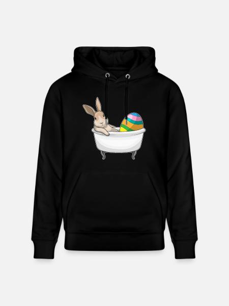 Bunny Easter Bathtub - Stanley/Stella CRUISER Unisex Organic Hoodie - black