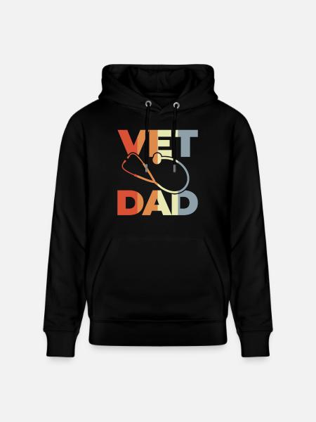 Veterinarian Dad - Stanley/Stella CRUISER Unisex Organic Hoodie - black