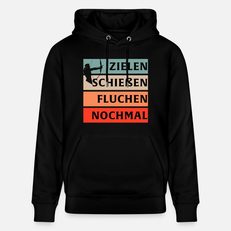 Bogen Bogenschießen - Stanley/Stella Unisex Bio-Hoodie CRUISER  - Schwarz