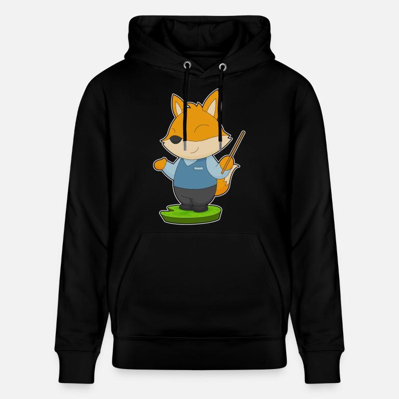 Fuchs Lehrer Zeigestab Schule - Stanley/Stella Unisex Bio-Hoodie CRUISER  - Schwarz