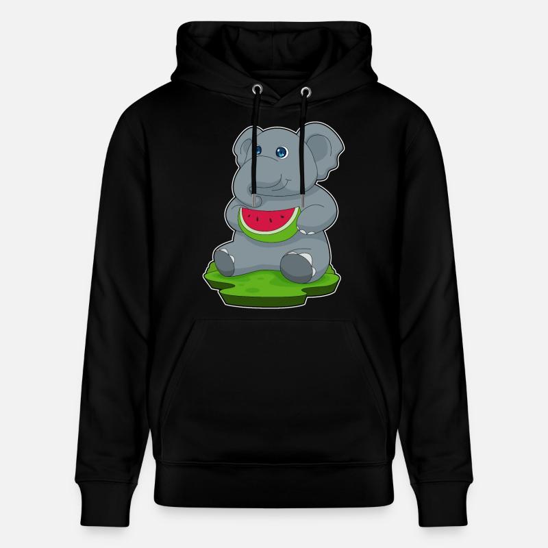Pastèque éléphant - Sweat à capuche bio CRUISER Stanley/Stella Unisexe - noir