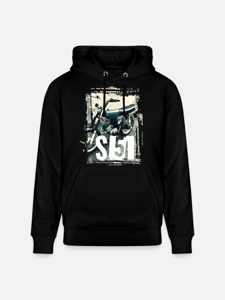 S51 - Grün - Stanley/Stella Unisex Bio-Hoodie CRUISER  - Schwarz