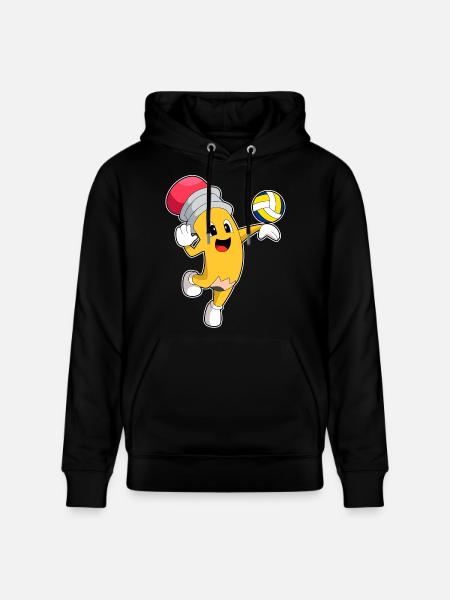Pencil Volleyball Player Volleyball - Stanley/Stella CRUISER Unisex Organic Hoodie - black