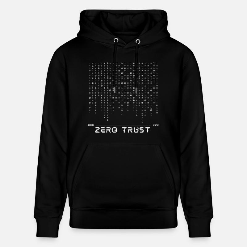 Zero-Trust-Binärcode - Stanley/Stella Unisex Bio-Hoodie CRUISER  - Schwarz