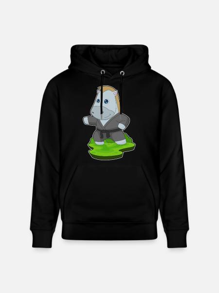 Pferd Karate Kampfsport - Stanley/Stella Unisex Bio-Hoodie CRUISER  - Schwarz