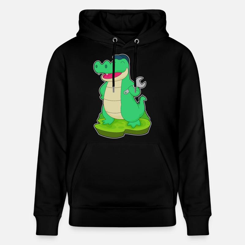 Clé artisanale crocodile - Sweat à capuche bio CRUISER Stanley/Stella Unisexe - noir