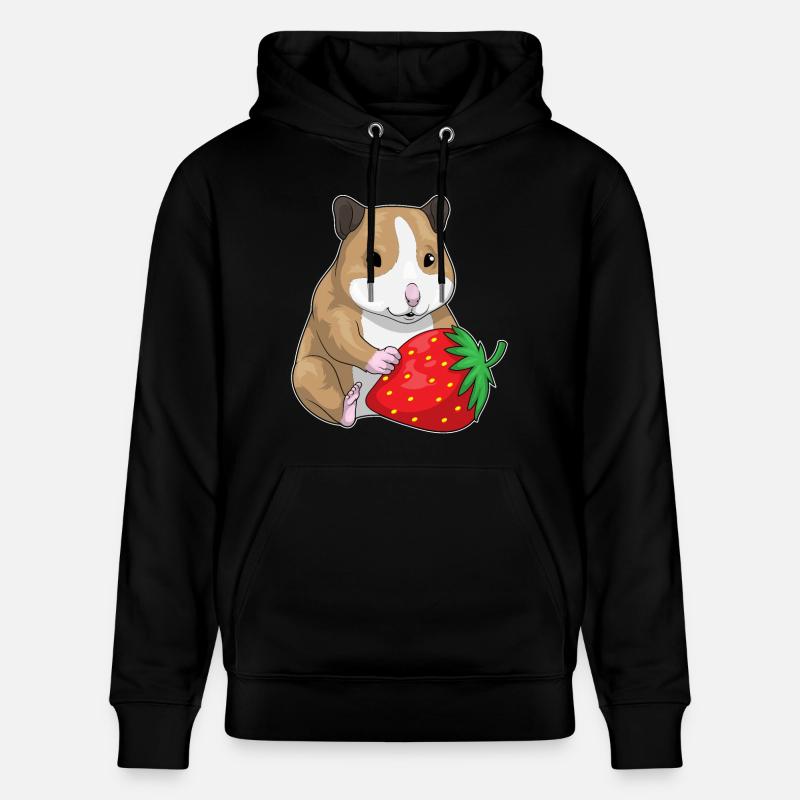 Hamster Fraise Fruit - Sweat à capuche bio CRUISER Stanley/Stella Unisexe - noir