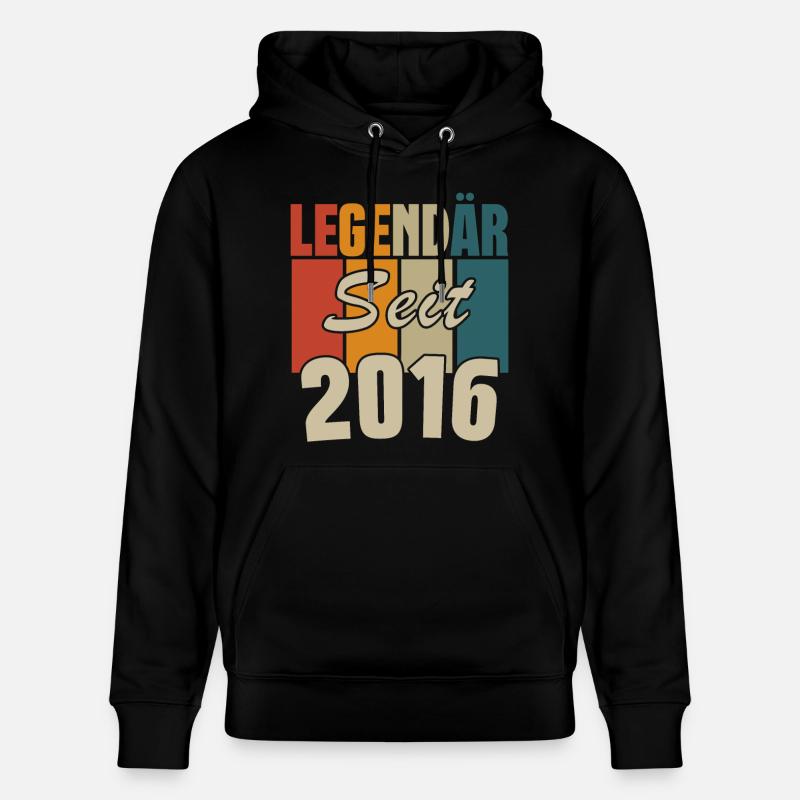 Legendär seit 2016 - Stanley/Stella Unisex Bio-Hoodie CRUISER  - Schwarz