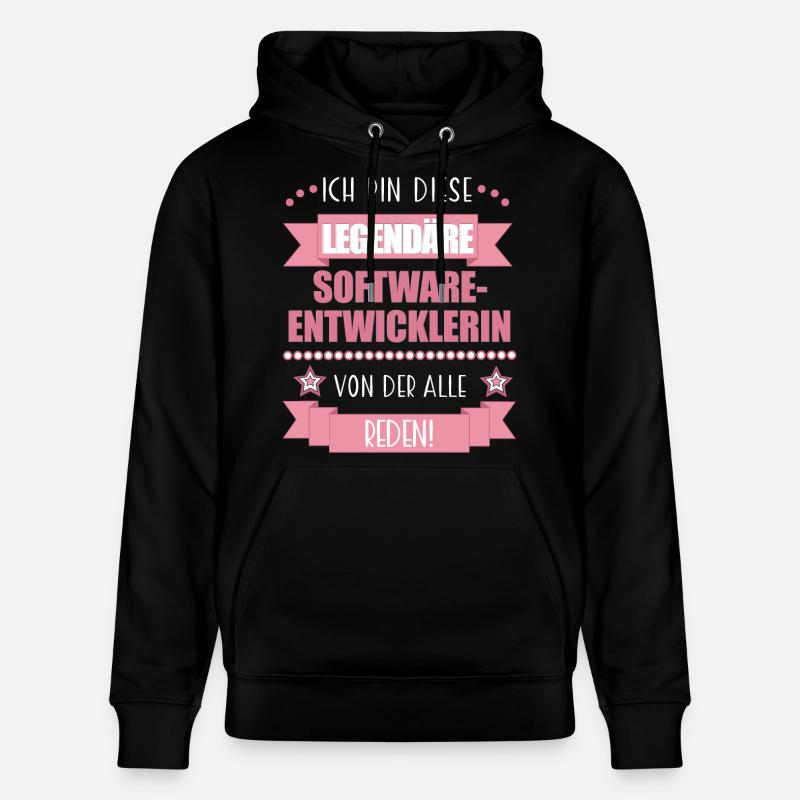 Softwareentwicklerin Codeexpertin süßes Geschenk - Stanley/Stella Unisex Bio-Hoodie CRUISER - Schwarz