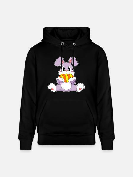 Bunny Easter Easter Egg - Stanley/Stella CRUISER Unisex Organic Hoodie - black