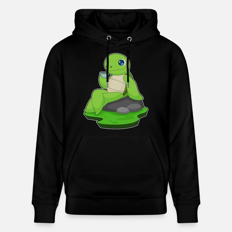 Turtle Coffee Mug - Stanley/Stella CRUISER Unisex Organic Hoodie - black