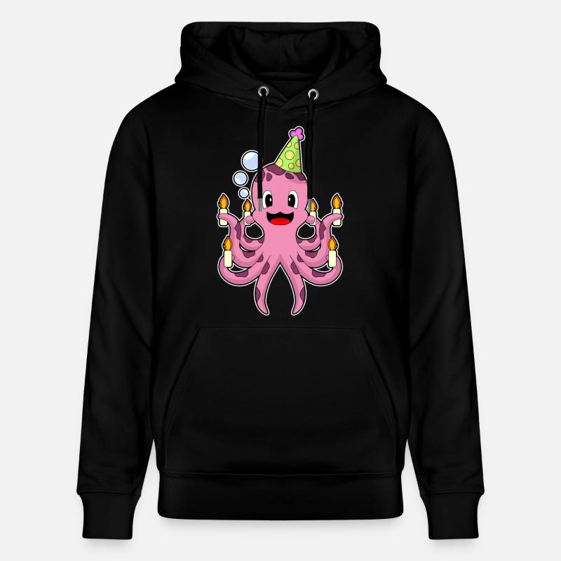 Bougies d’anniversaire Octopus - Sweat à capuche bio CRUISER Stanley/Stella Unisexe - noir