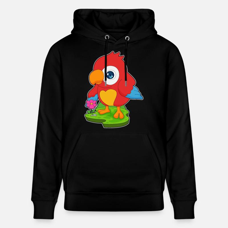 Fleur de perroquet - Sweat à capuche bio CRUISER Stanley/Stella Unisexe - noir
