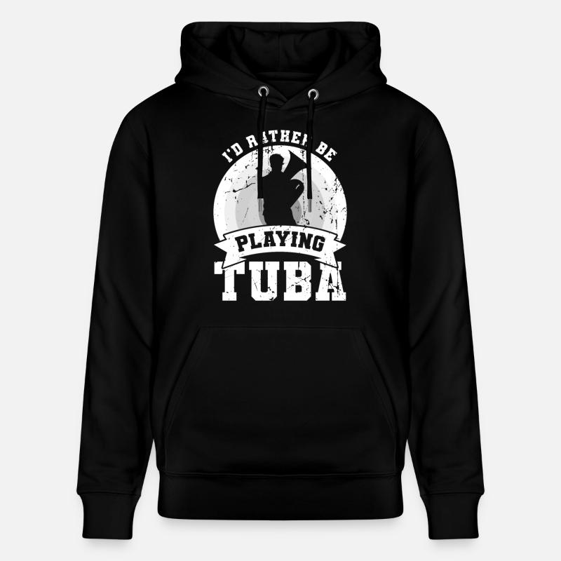 Je préfère jouer du tuba - Sweat à capuche bio CRUISER Stanley/Stella Unisexe - noir