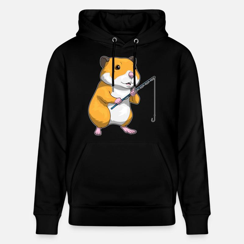 Hamster Pêcheur Ange Pêche - Sweat à capuche bio CRUISER Stanley/Stella Unisexe - noir