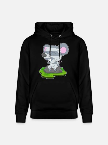 Mouse Halloween Mummy - Stanley/Stella CRUISER Unisex Organic Hoodie - black