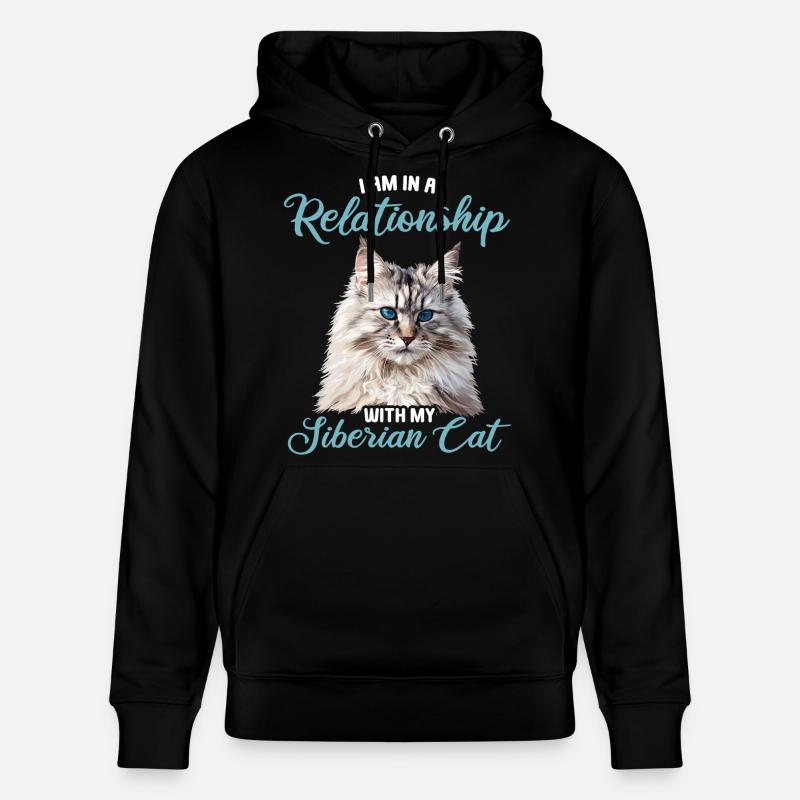 Chat Sibérien Sibirische Katze - Sweat à capuche bio CRUISER Stanley/Stella Unisexe - noir