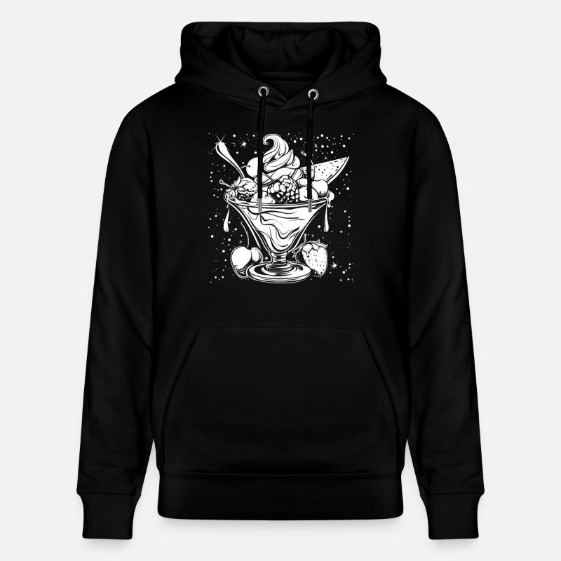 Dessin de coupe glacée - Sweat à capuche bio CRUISER Stanley/Stella Unisexe - noir
