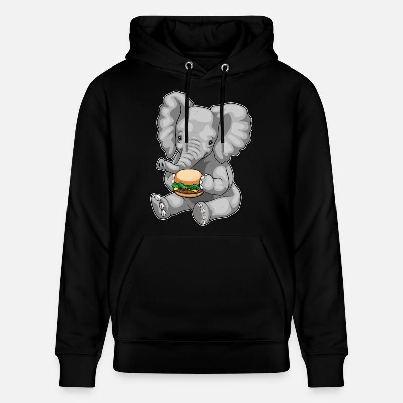 Burger d’éléphant - Sweat à capuche bio CRUISER Stanley/Stella Unisexe - noir