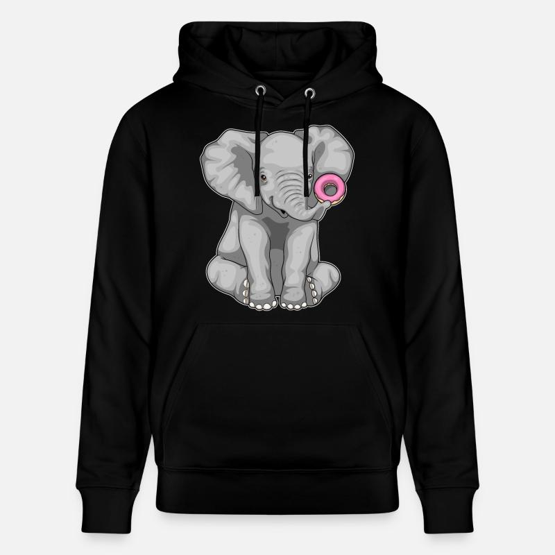 Elefant Donut - Stanley/Stella Unisex Bio-Hoodie CRUISER  - Schwarz