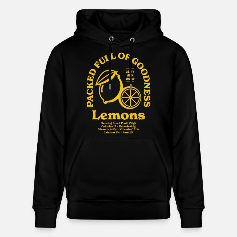 Citrons Nutritionnels - Sweat à capuche bio CRUISER Stanley/Stella Unisexe - noir