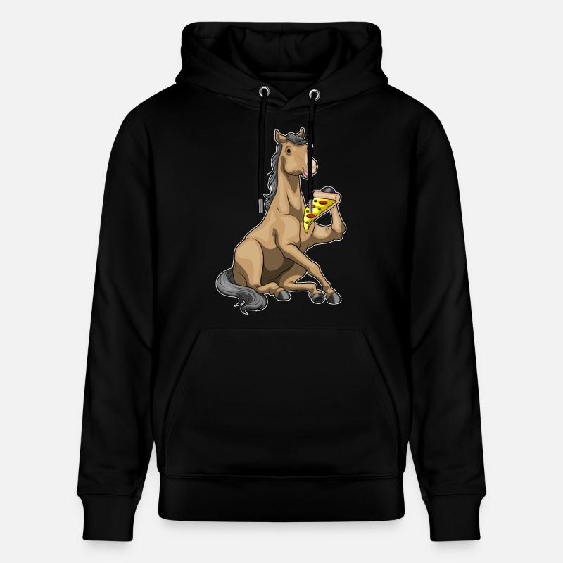 Pferd Pizza - Stanley/Stella Unisex Bio-Hoodie CRUISER  - Schwarz