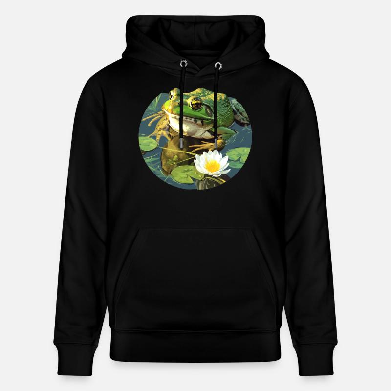Grenouilles-taureaux Grenouille-taureau - Sweat à capuche bio CRUISER Stanley/Stella Unisexe - noir