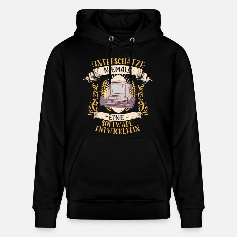 Softwareentwicklerin Geschenk Code Lustig - Stanley/Stella Unisex Bio-Hoodie CRUISER  - Schwarz