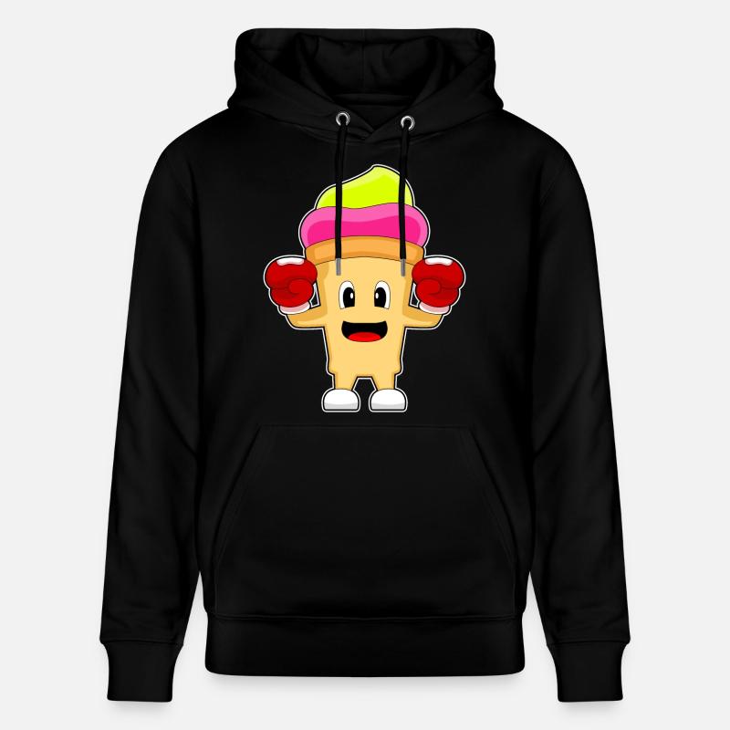 Eiscreme Boxer Boxhandschuhe Boxen - Stanley/Stella Unisex Bio-Hoodie CRUISER  - Schwarz