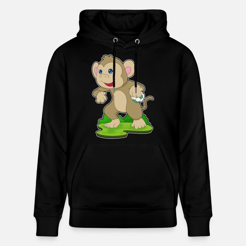 Singe handball joueur handball - Sweat à capuche bio CRUISER Stanley/Stella Unisexe - noir