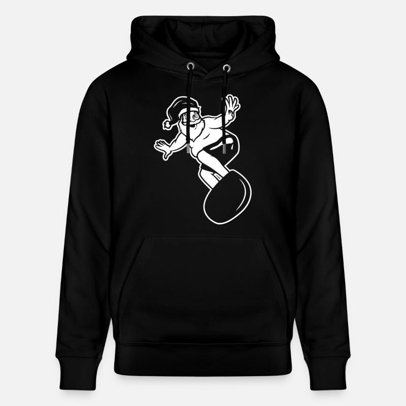 Père Noël surfeur - Sweat à capuche bio CRUISER Stanley/Stella Unisexe - noir